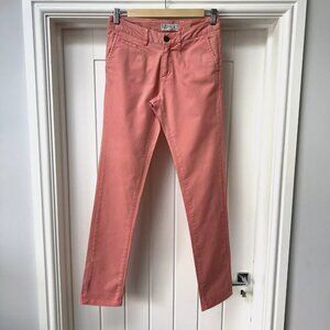 Fat Face Jeans Women's Cotton Blend Salmon Slim Stretch Straight Trousers